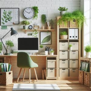 Eco-Friendly Home Office Design Ideas with file cabinets - storage boxes-1